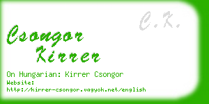 csongor kirrer business card